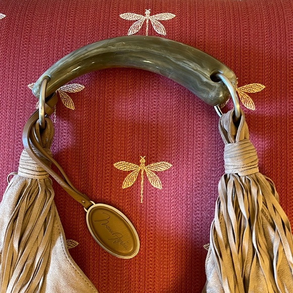 Max Azria Bone Handle Fringe bag - Picture 4 of 9